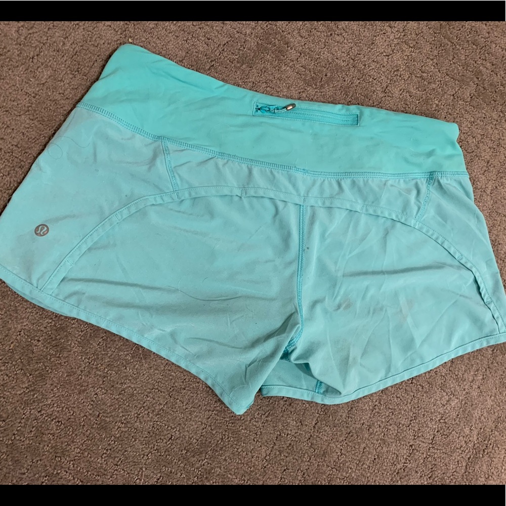Lululemon running speed up short - 6 - turquoise